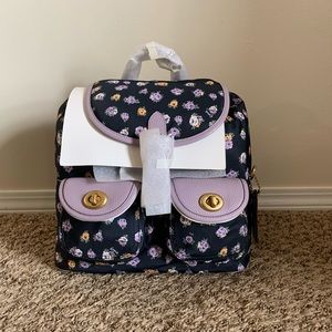coach floral mini backpack